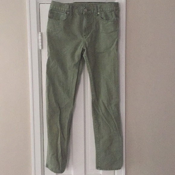 Green denim pants. - Picture 1 of 4